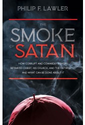 Book cover showing the back of a Catholic Cardinal's hat while smoke swirls around it.