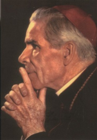 Fulton Sheen, profile view.